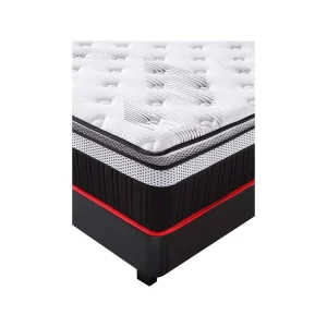 Le moins cher 😍 Habitat Et Jardin Matelas Ressorts Ensachés + Surmatelas Intégré Costine – 160 X 200 Cm – Blanc/Noir 😍 7