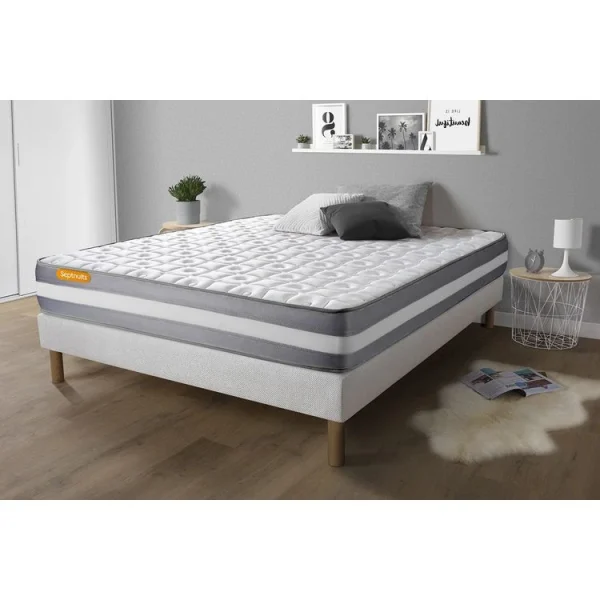 Meilleure vente 😉 SEPTNUITS Matelas Mémoire De Forme 160×200 Memo Plus 3 Zones De Confort 😍 1