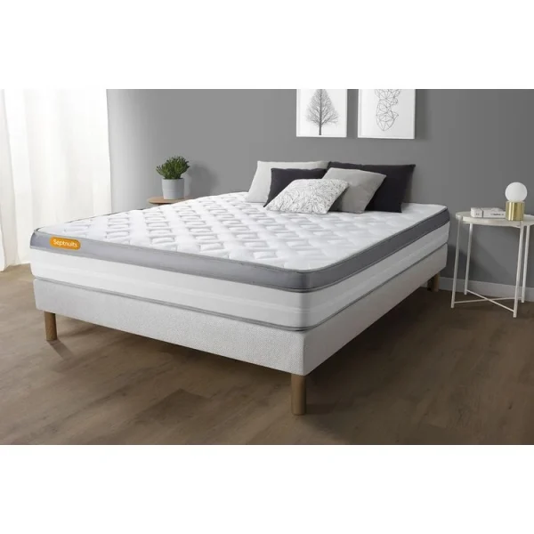 Le moins cher 🎁 SEPTNUITS Matelas 140×200 Memo Zen Mousse à Mémoire De Forme 5 Zones De Confort MAXI épaisseur 🌟 1