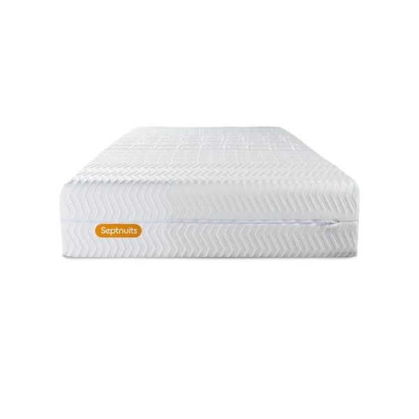 Promo ✔️ SEPTNUITS Matelas 90×190 Memo Bio Mousse à Mémoire De Forme 5 Zones De Confort Maxi épaisseur Déhoussable ✨ 1