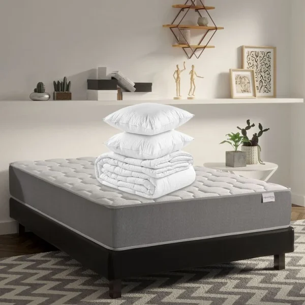 Promo ⌛ HBEDDING Matelas Mémoire De Forme Wellness 160×200 – Mousse HR + Couette + 2 Oreillers 🔥 3