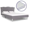 Nouveau 🎁 VIDAXL Lit Et Matelas A Memoire De Forme Gris Clair Tissu 140×200 Cm 🧨 11