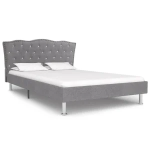 Nouveau 🎁 VIDAXL Lit Et Matelas A Memoire De Forme Gris Clair Tissu 140×200 Cm 🧨 9